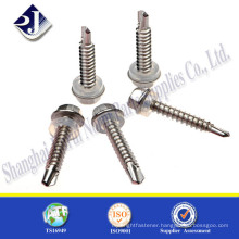 China manufacturer stainless steel zinc plated hex flange screw